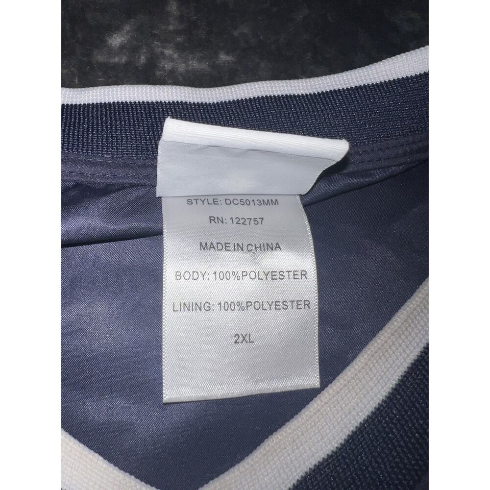 Dallas Cowboys Pullover Windbreaker 2XL Navy White V Neck NFL Authentic Apparel - Picture 3 of 7